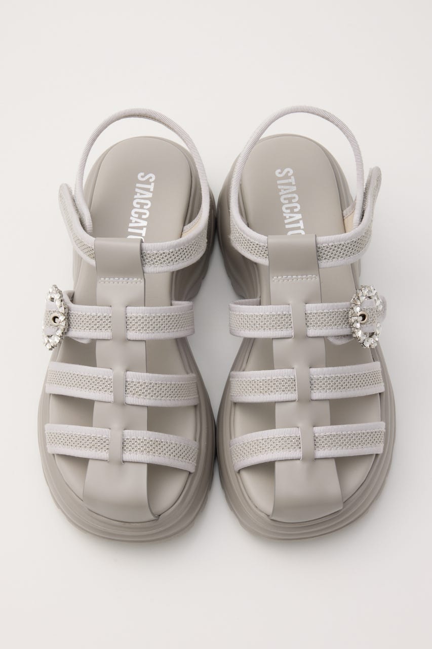 ムーングルカライトサンダル GRY 23.0cm