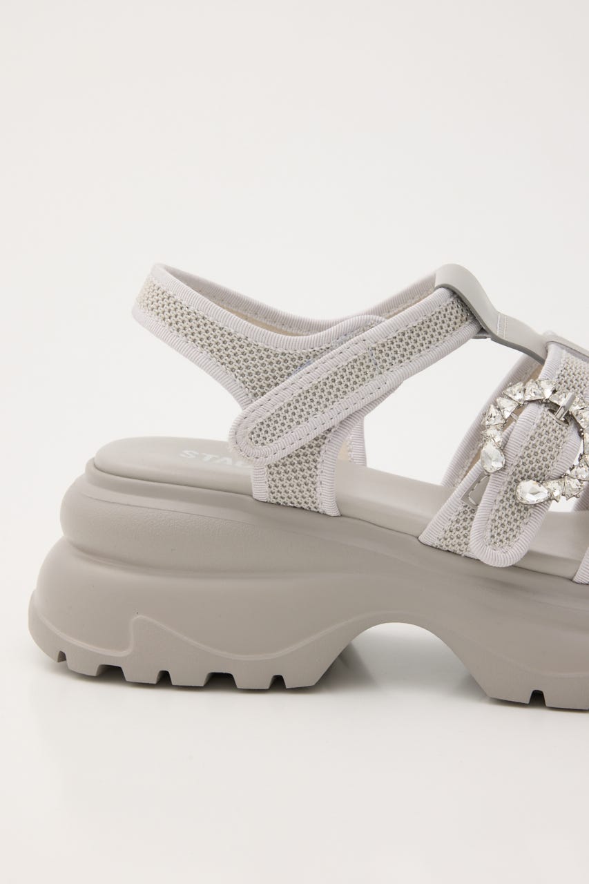 ムーングルカライトサンダル GRY 23.0cm