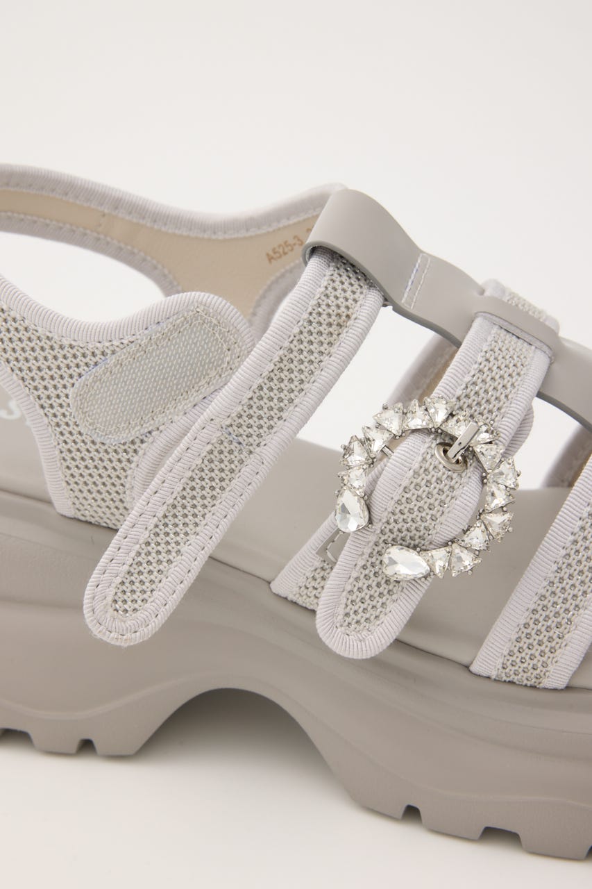 ムーングルカライトサンダル GRY 23.0cm