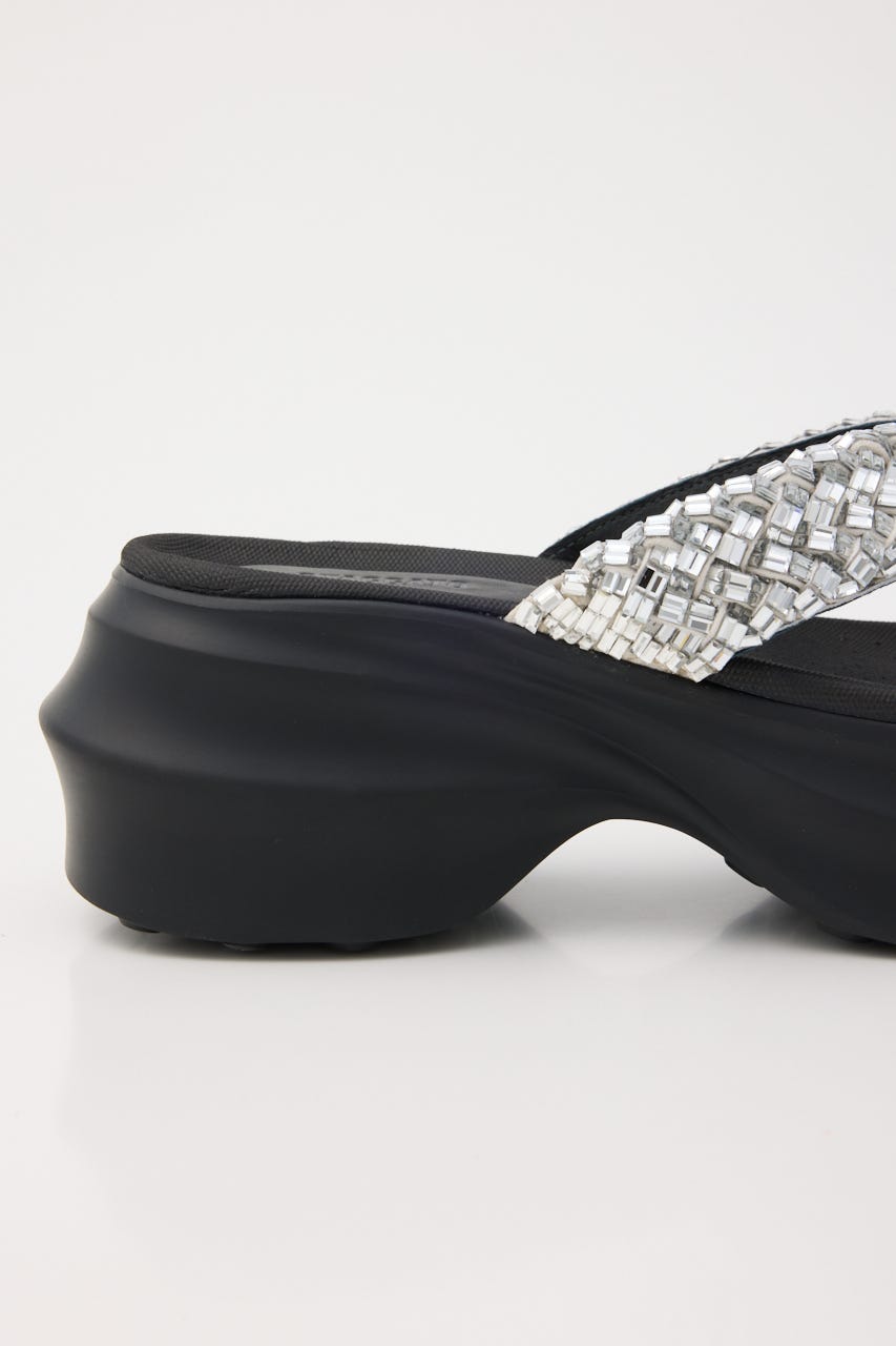 ジャスミントングサンダル BLK 22.0cm