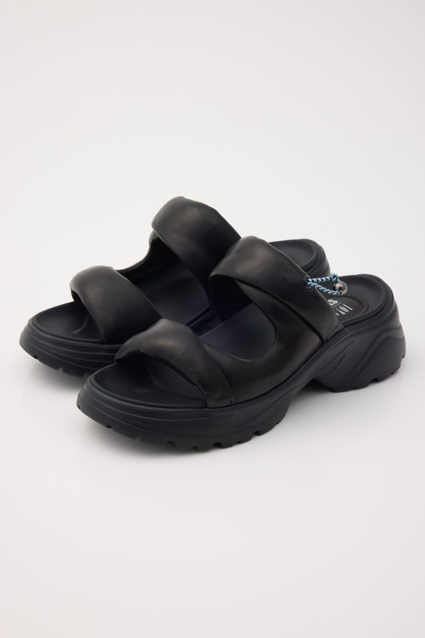 ハリスパッファーボリュームサンダル BLK 22.0cm