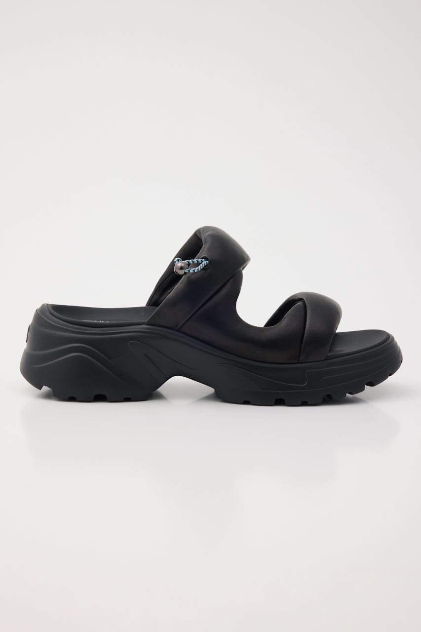 ハリスパッファーボリュームサンダル BLK 22.0cm