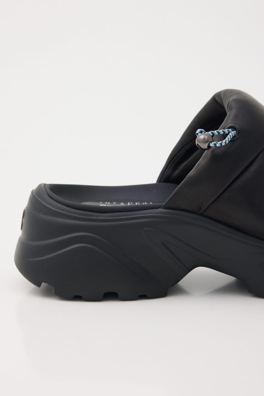 ハリスパッファーボリュームサンダル BLK 22.0cm