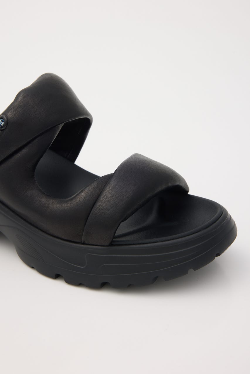 ハリスパッファーボリュームサンダル BLK 22.0cm