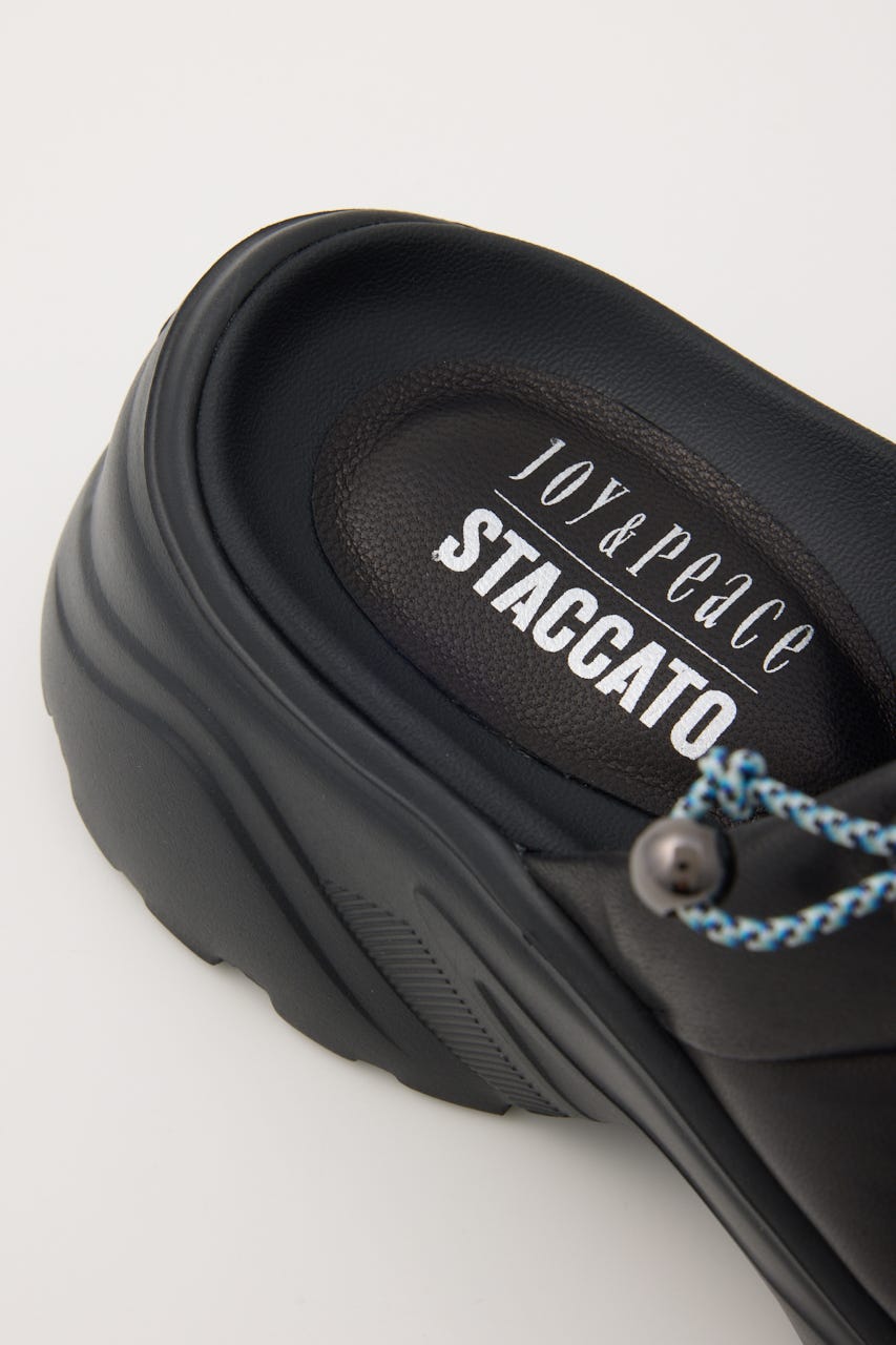 ハリスパッファーボリュームサンダル BLK 22.0cm