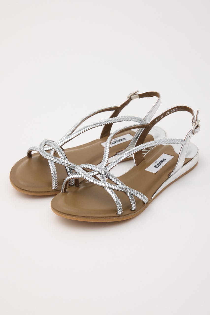 ジャスミンフラットサンダル SLV 23.0cm