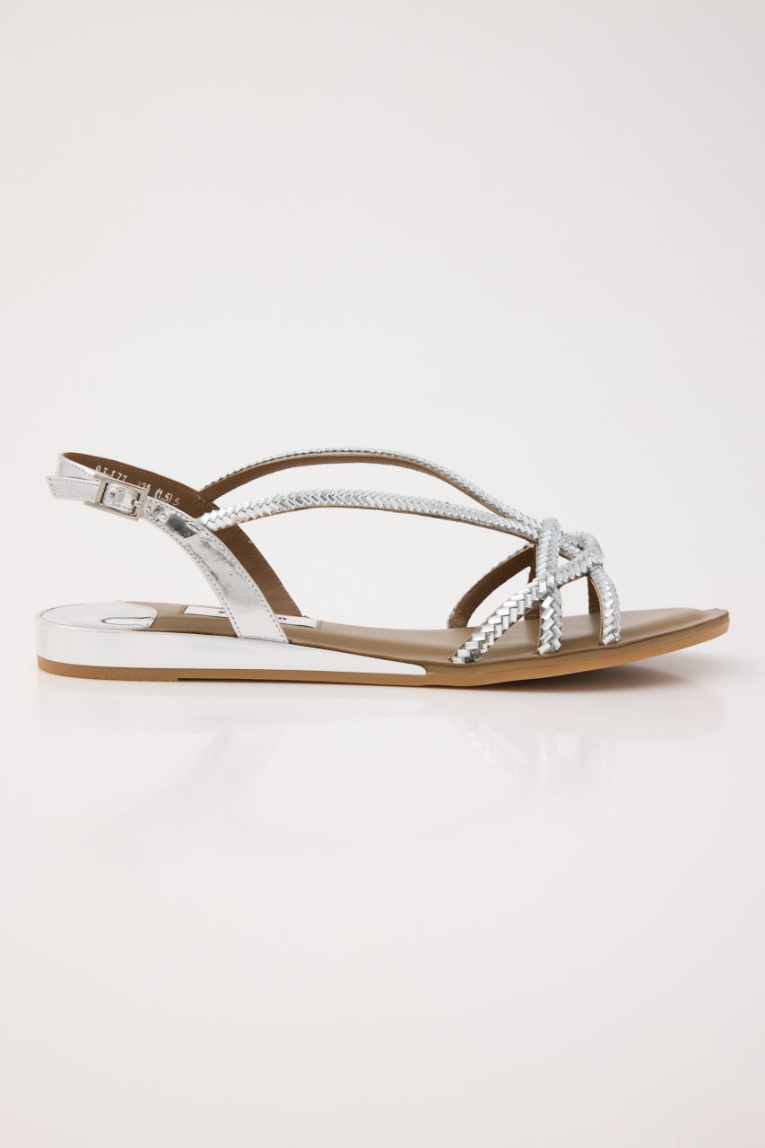 ジャスミンフラットサンダル SLV 23.0cm