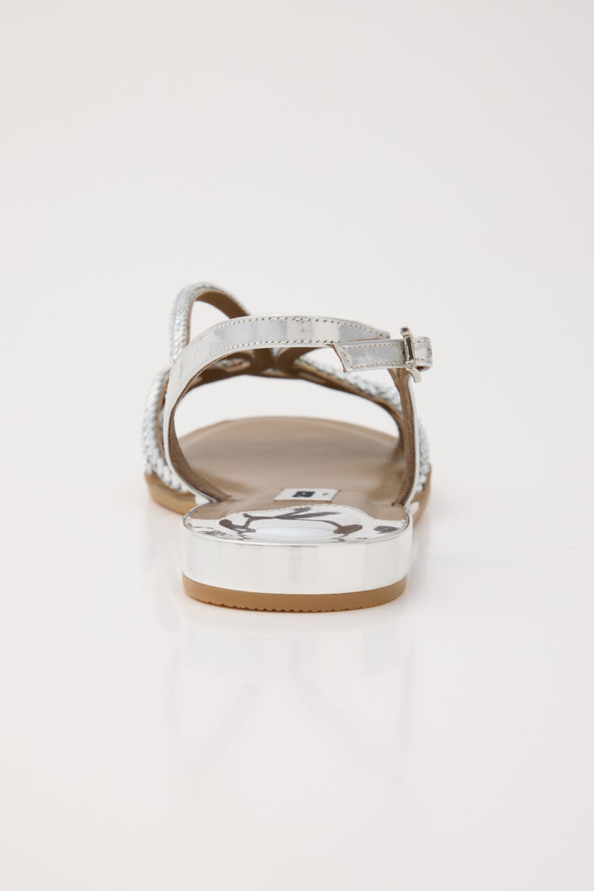 ジャスミンフラットサンダル SLV 23.0cm