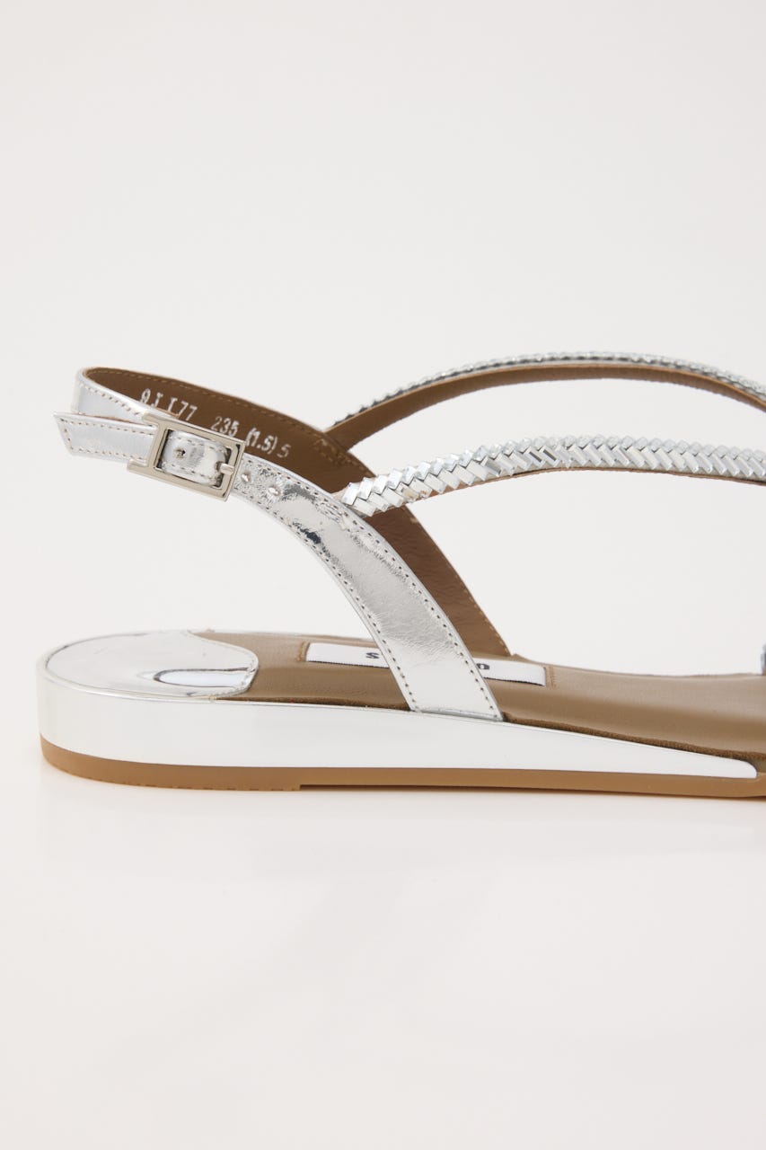 ジャスミンフラットサンダル SLV 23.0cm