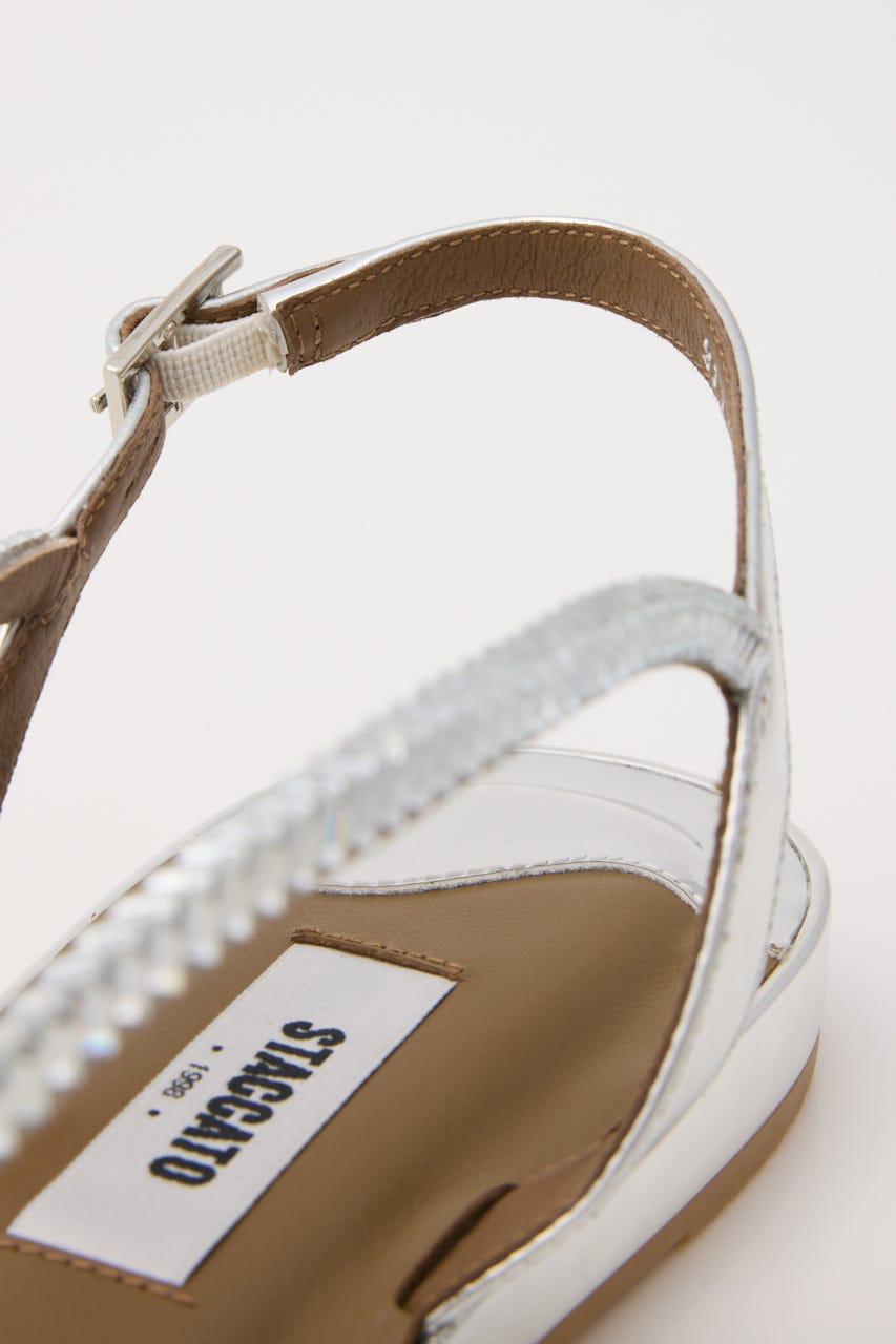 ジャスミンフラットサンダル SLV 23.0cm