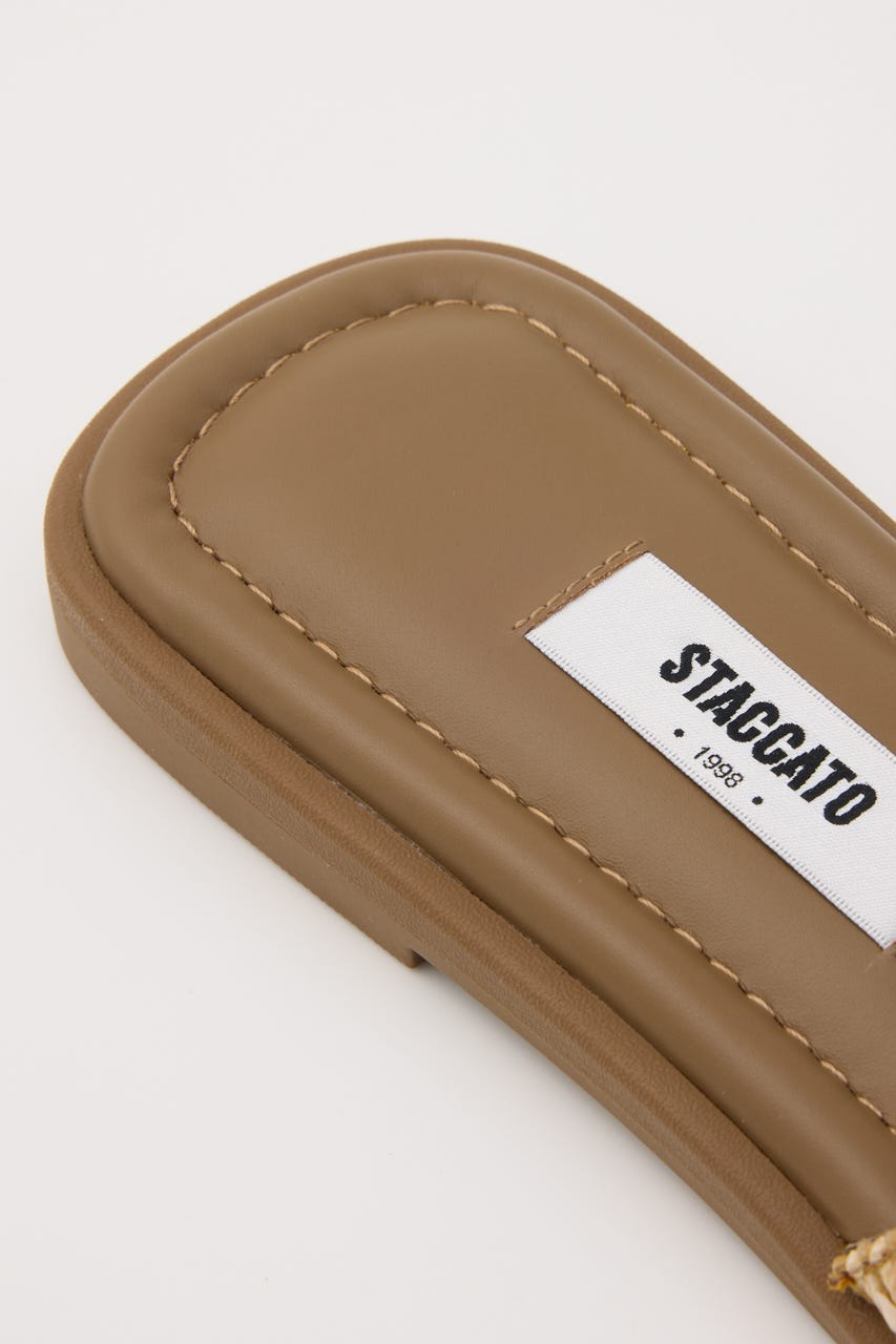 アーシャフラットサンダル 柄BEG 24.0cm