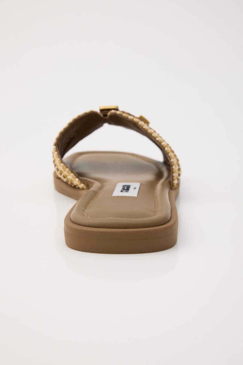 アーシャフラットサンダル 柄BEG 24.0cm