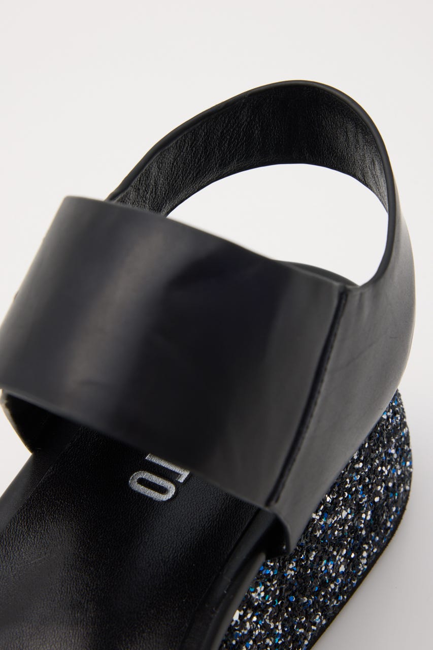 グリッターソールサンダル BLK 24.5cm