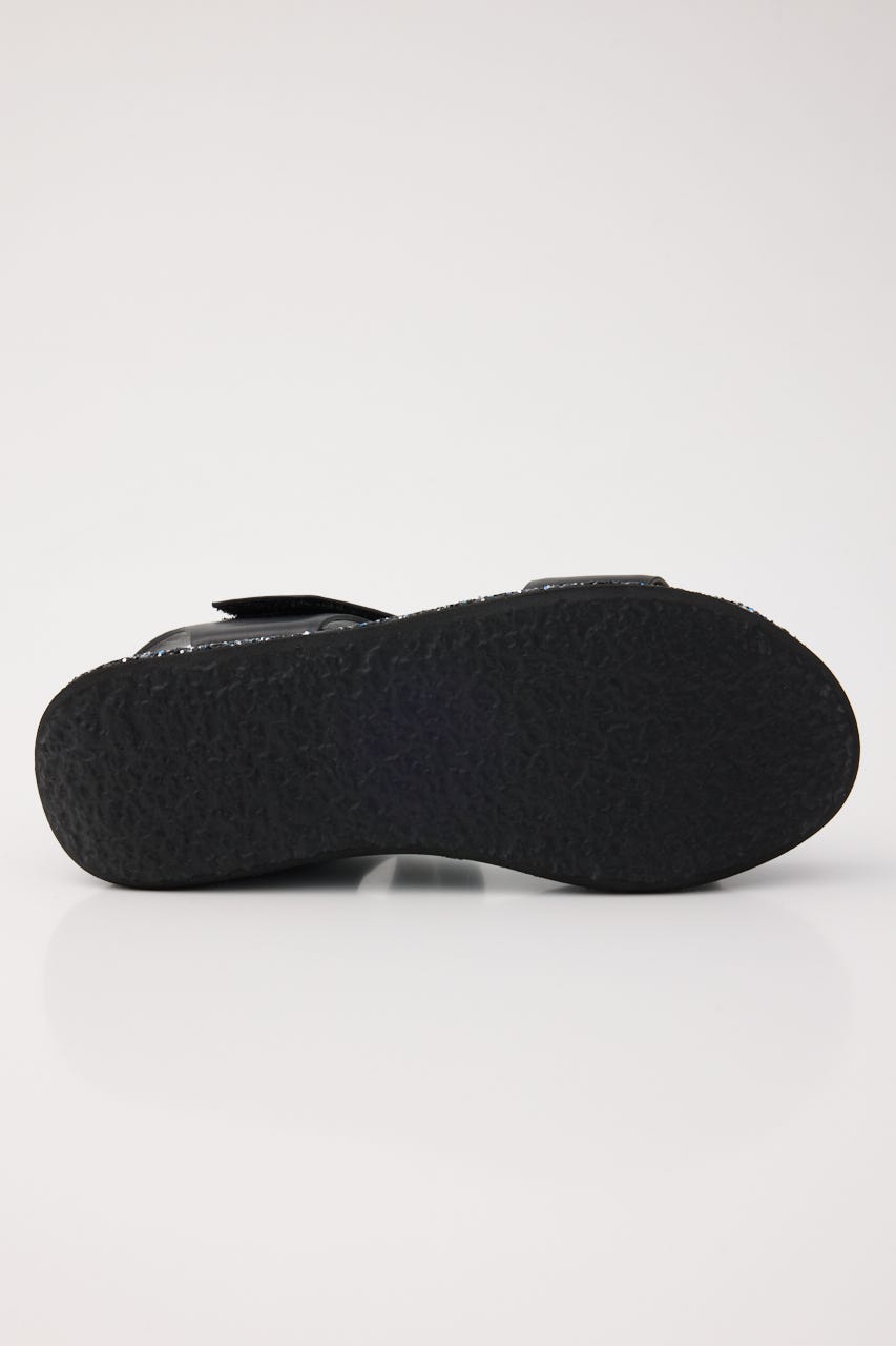 グリッターソールサンダル BLK 24.5cm