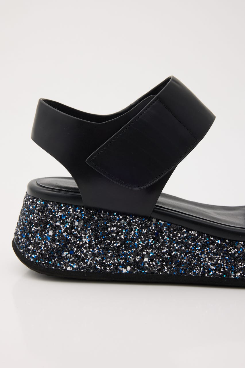 グリッターソールサンダル BLK 24.5cm