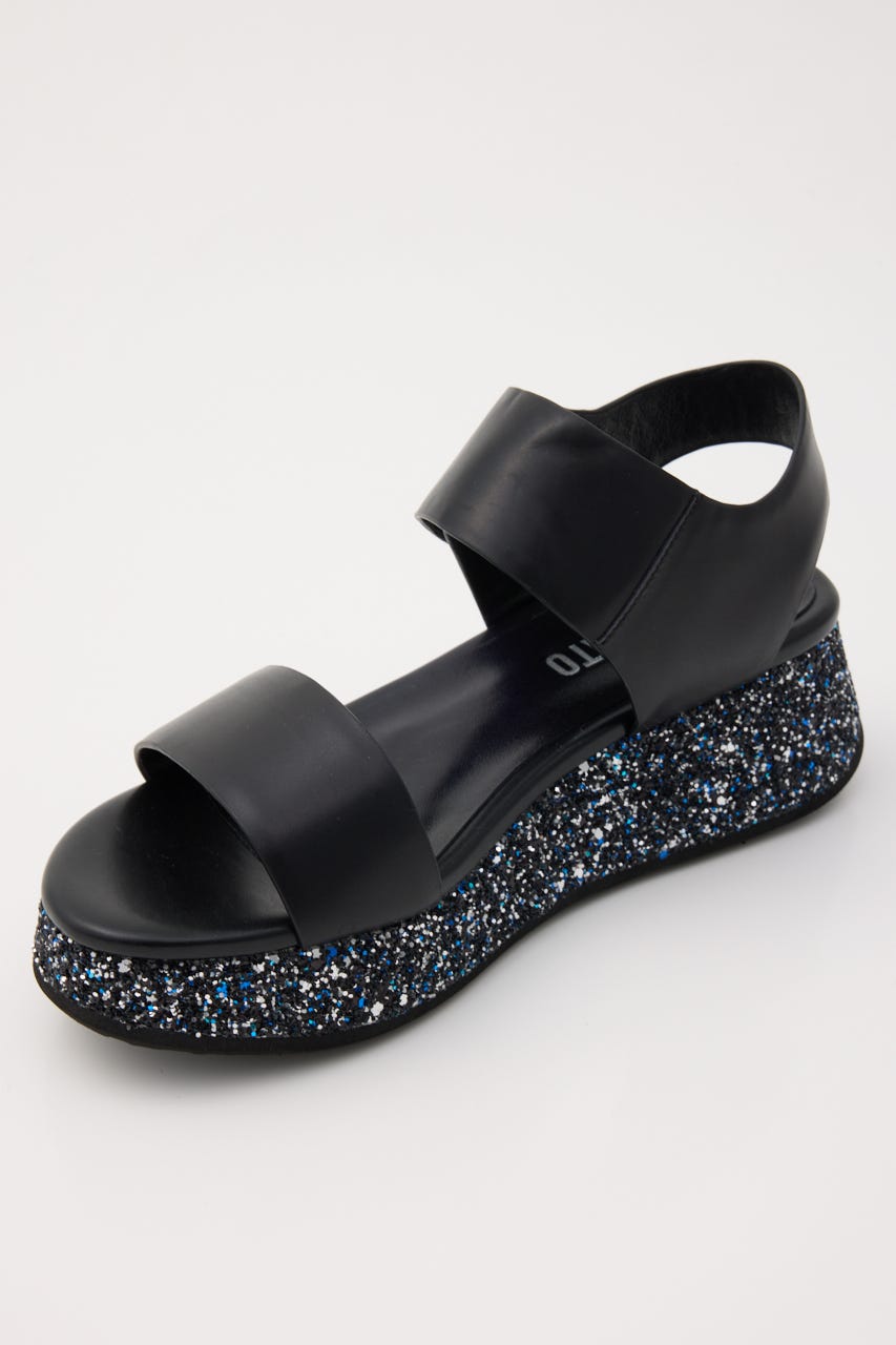 グリッターソールサンダル BLK 24.5cm