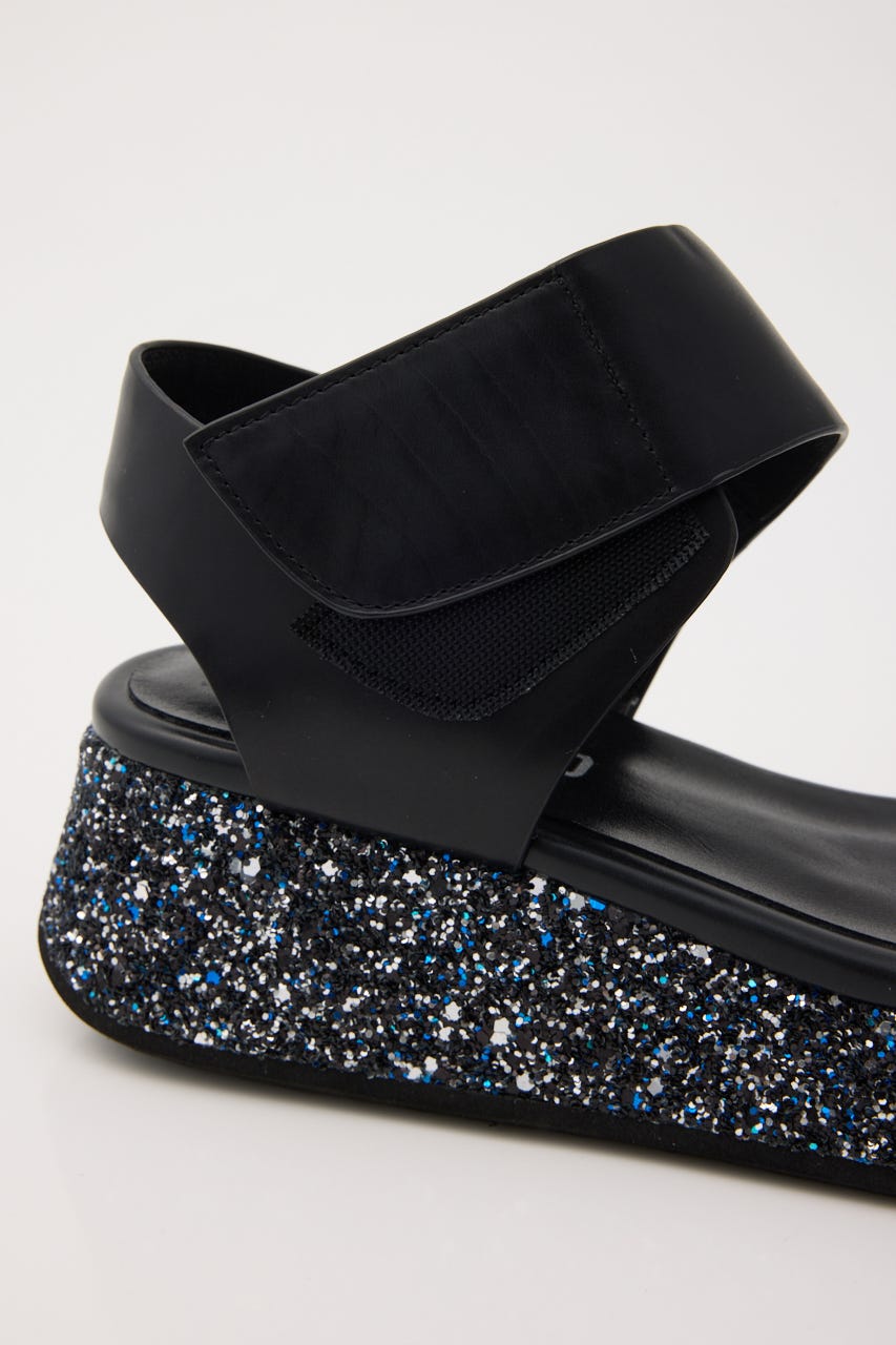 グリッターソールサンダル BLK 24.5cm