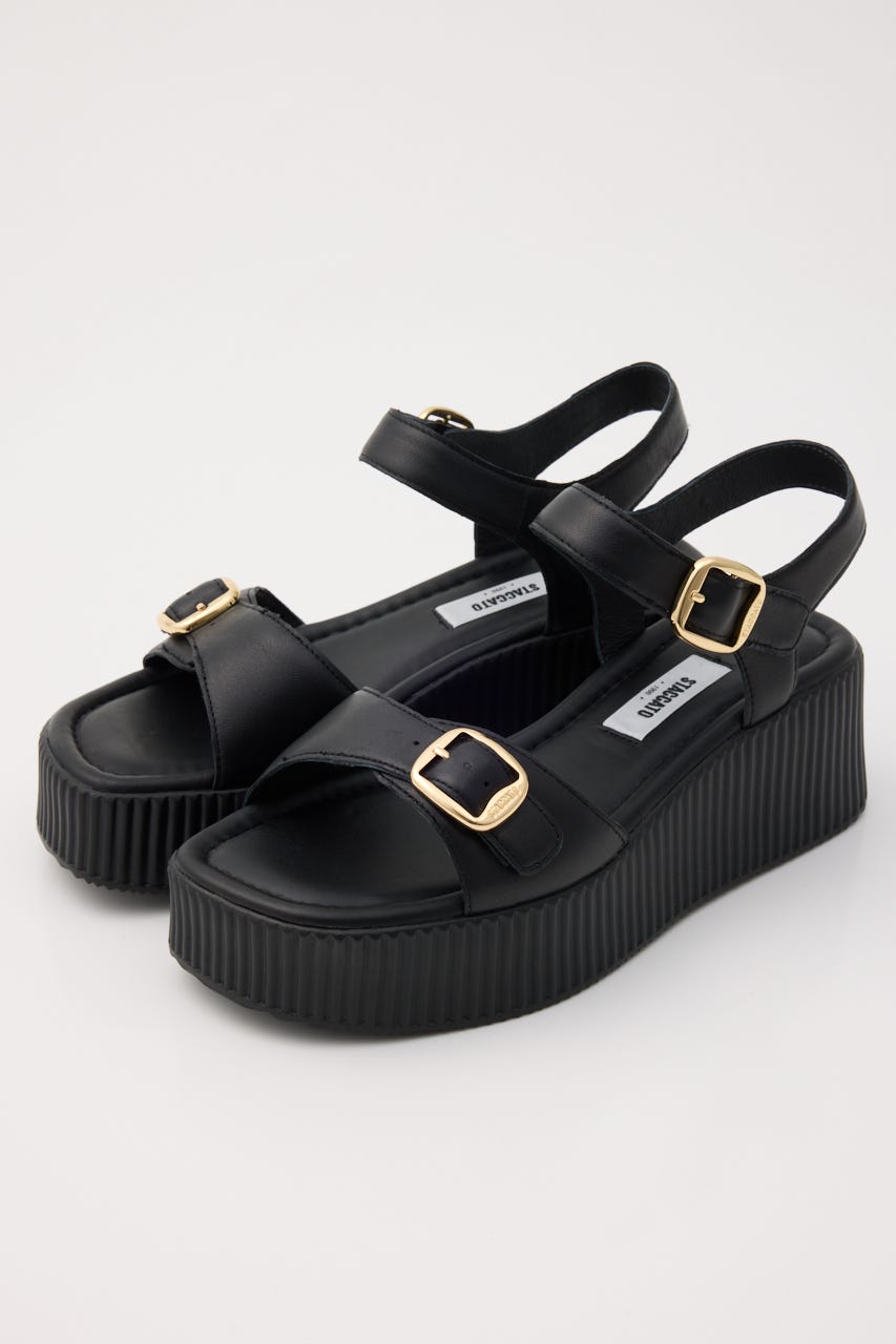 ロッキープラットフォームサンダル BLK 24.5cm