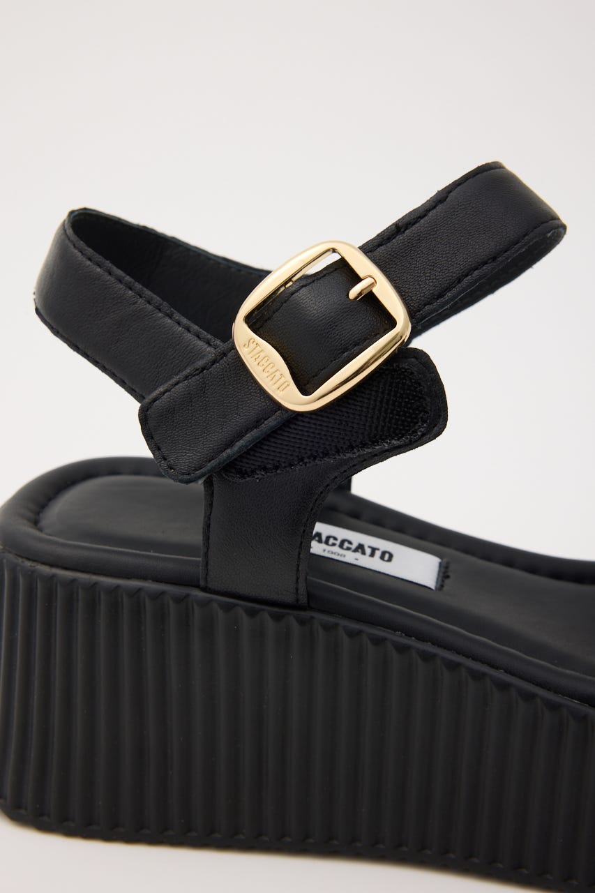 ロッキープラットフォームサンダル BLK 24.5cm