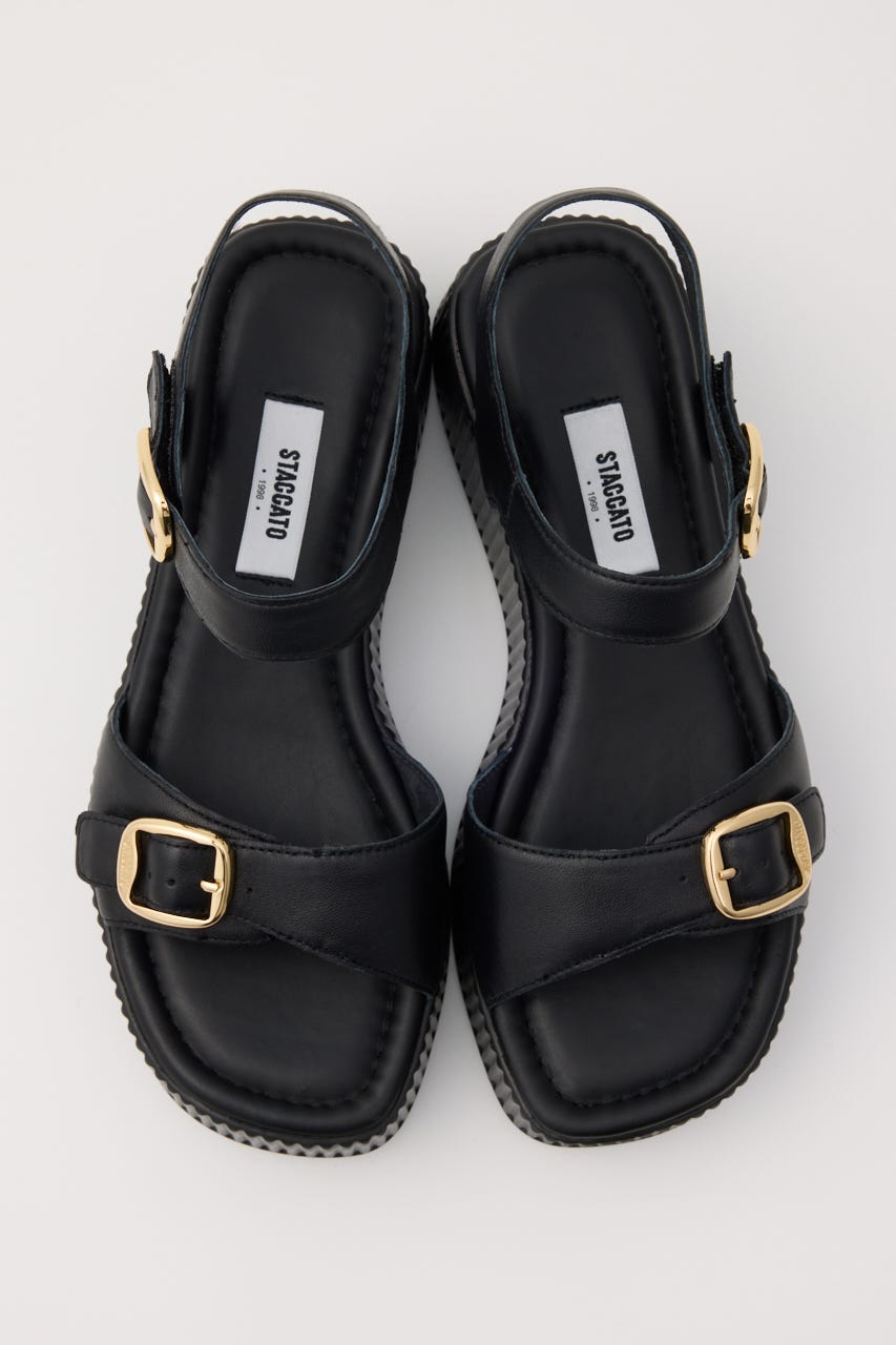 ロッキープラットフォームサンダル BLK 24.5cm