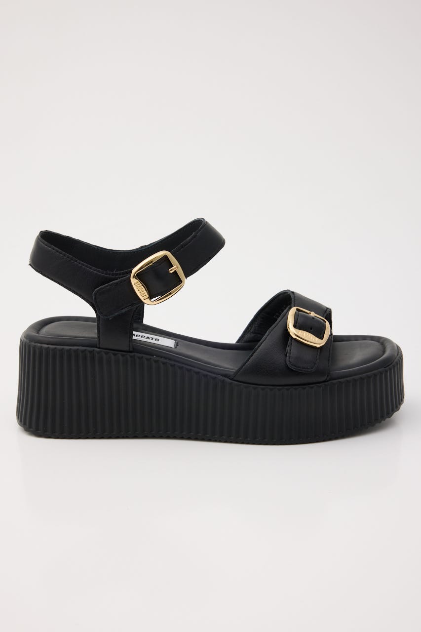 ロッキープラットフォームサンダル BLK 24.5cm