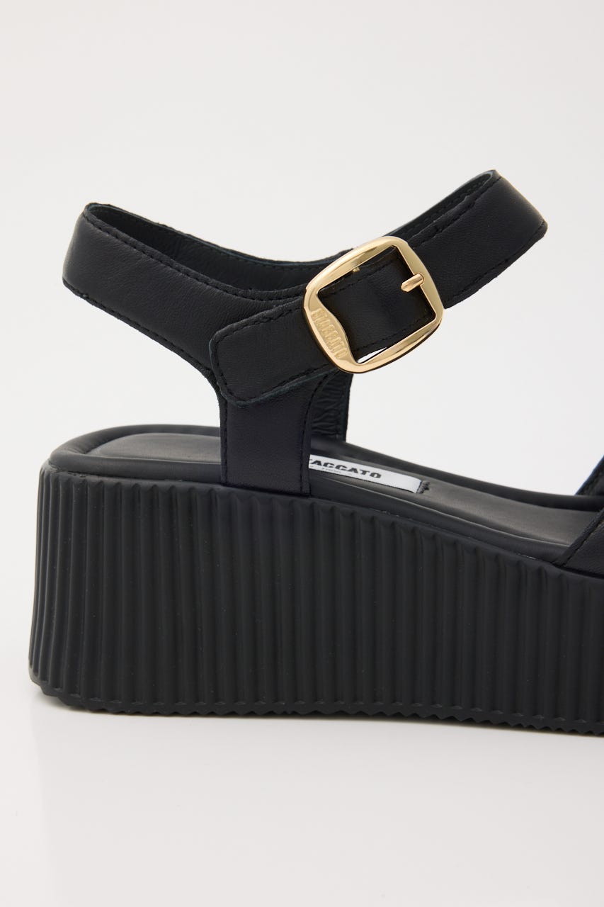 ロッキープラットフォームサンダル BLK 24.5cm