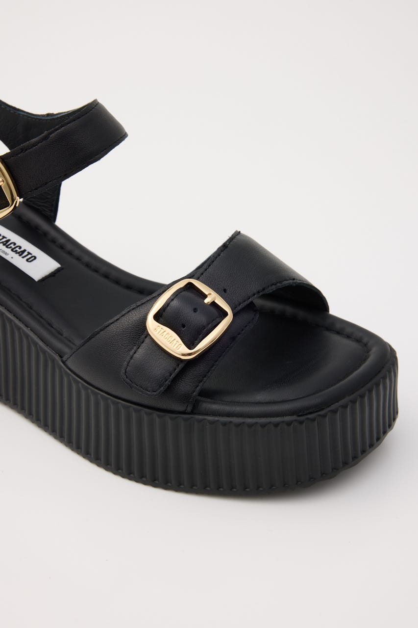ロッキープラットフォームサンダル BLK 24.5cm