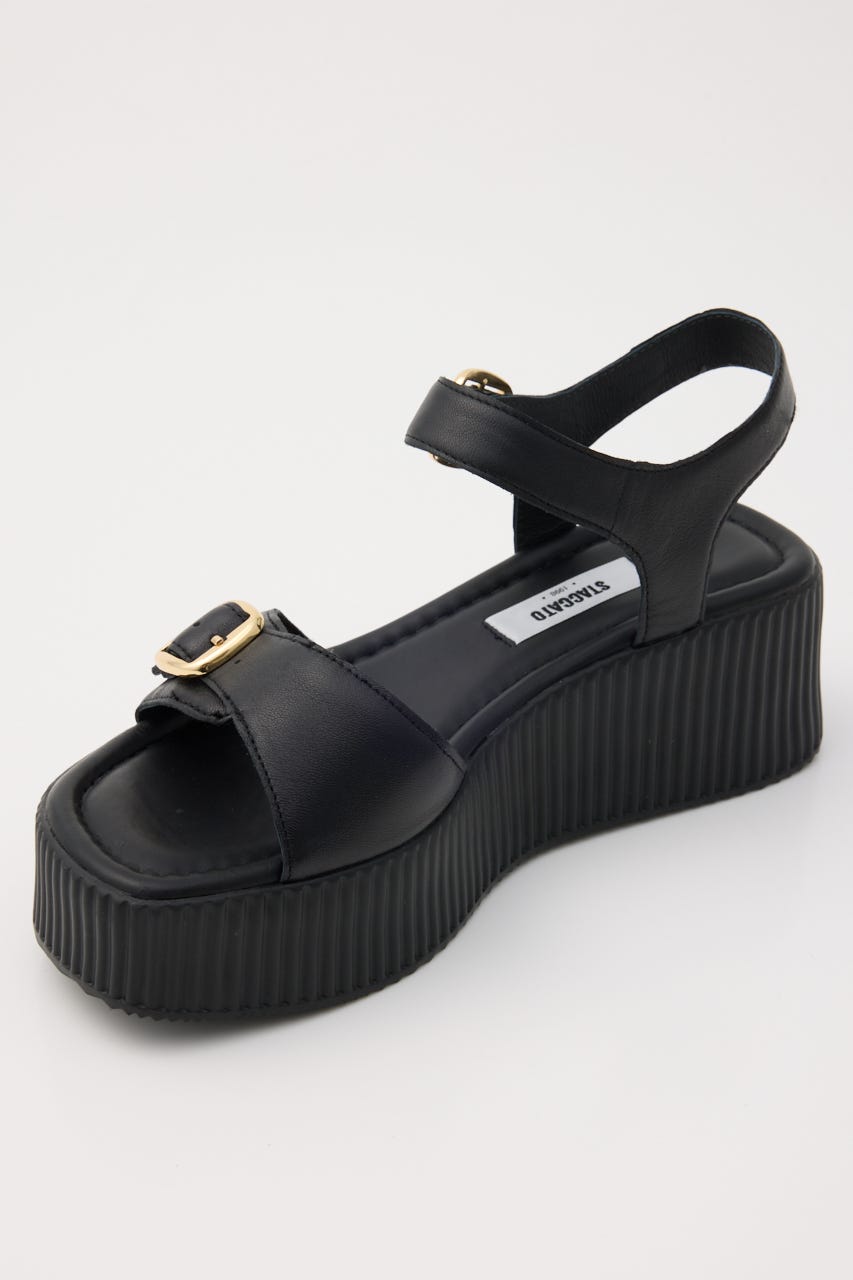 ロッキープラットフォームサンダル BLK 24.5cm