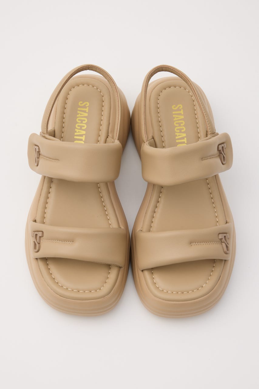 ミンネパッファーサンダル BEG 24.5cm