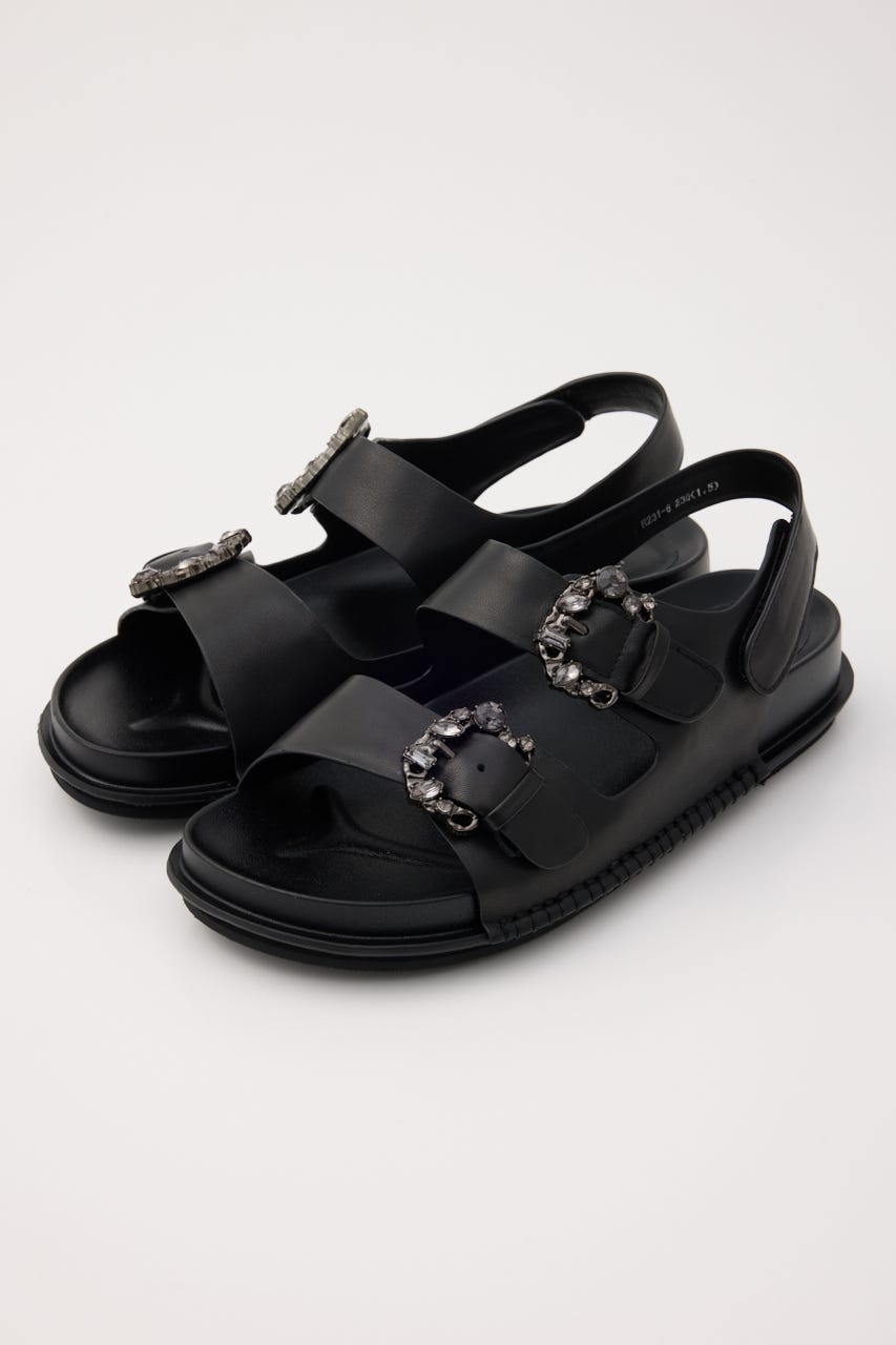 ゼリアフットベッドサンダル BLK 24.5cm