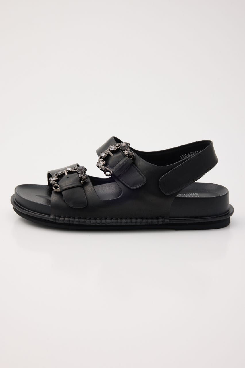ゼリアフットベッドサンダル BLK 24.5cm