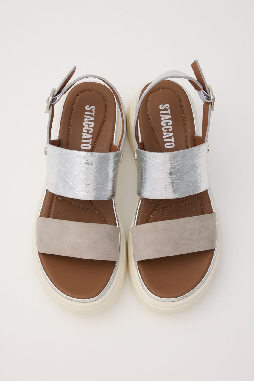 グリッターコンビクラウドルライトサンダル SLV 23.5cm