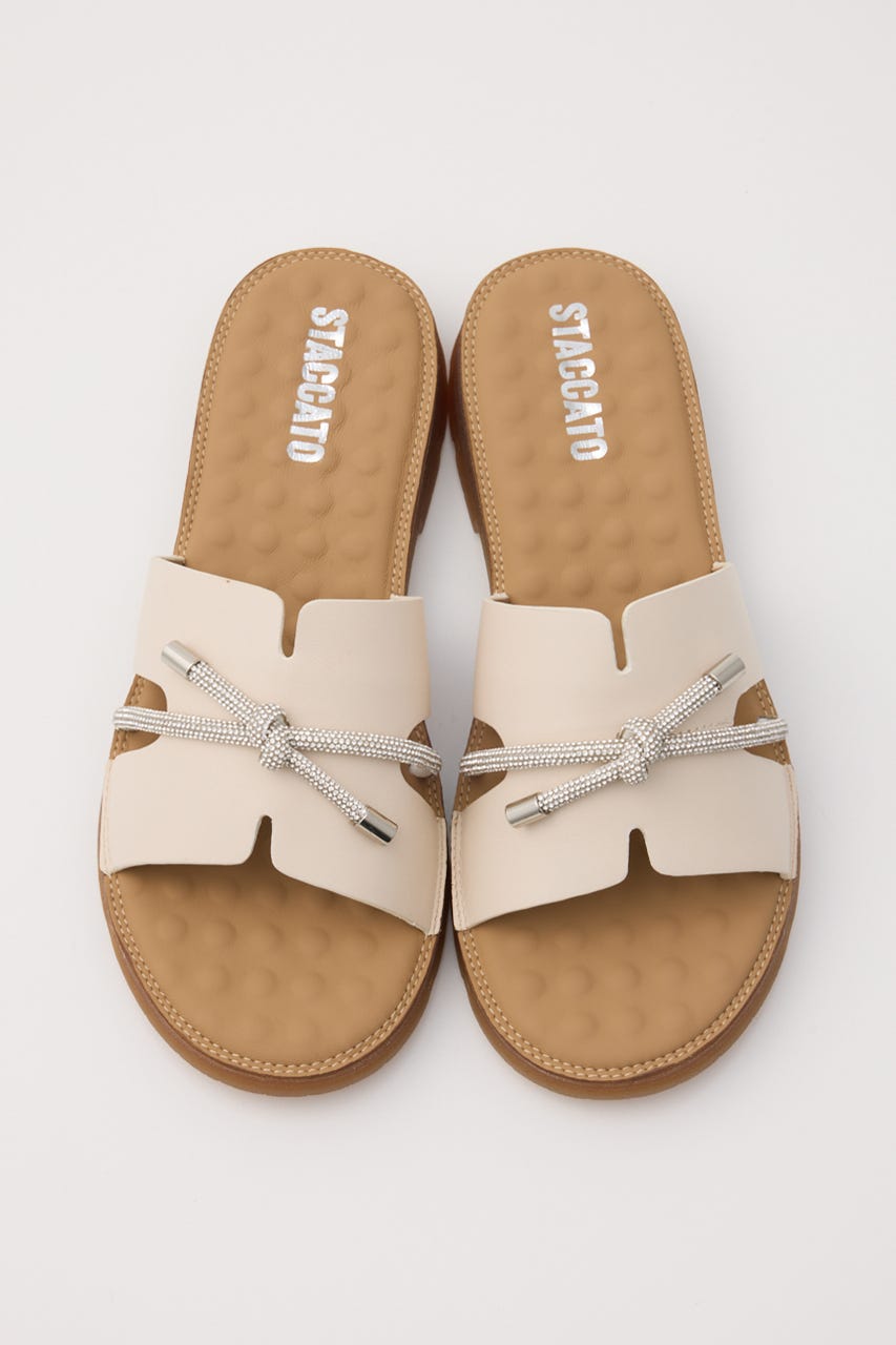 ドルチェリボンスリッパサンダル WHT 22.5cm