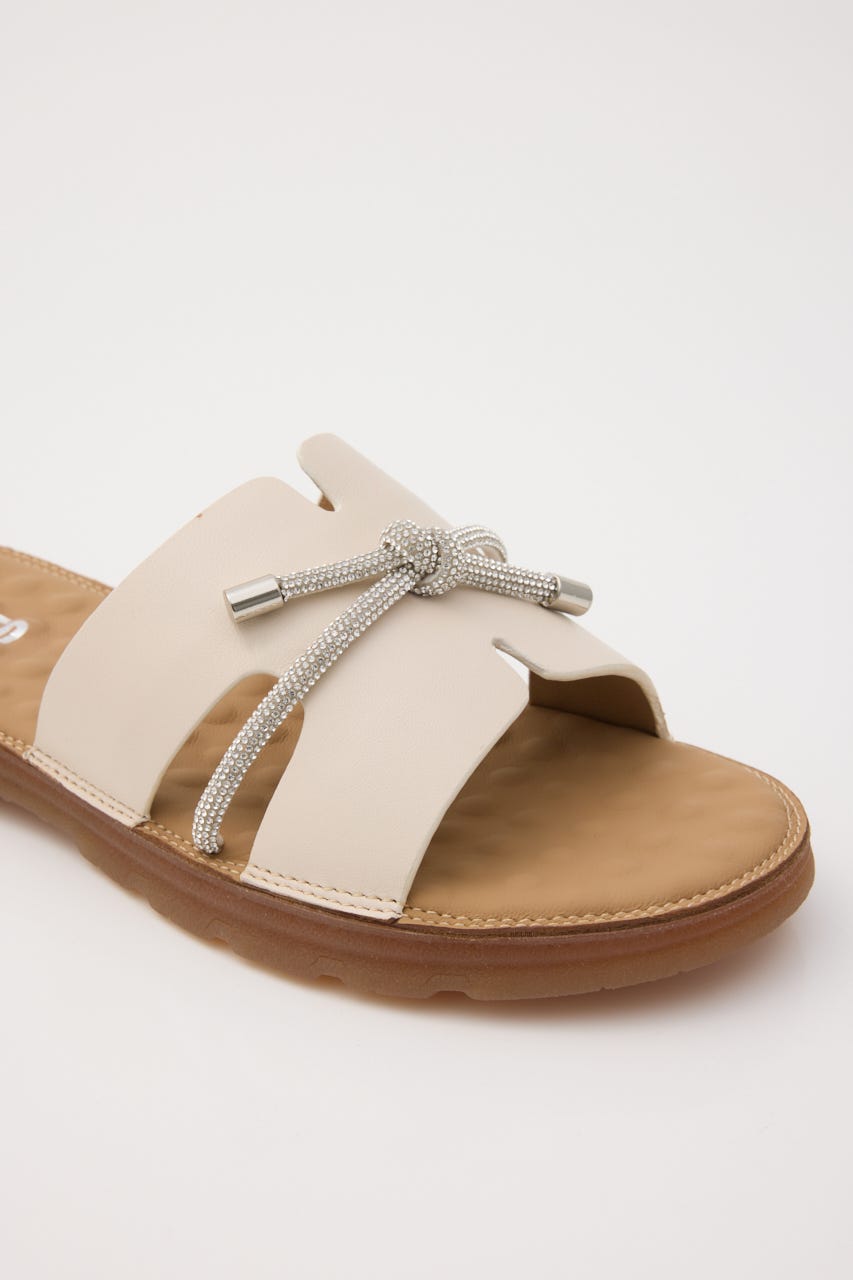 ドルチェリボンスリッパサンダル WHT 22.5cm