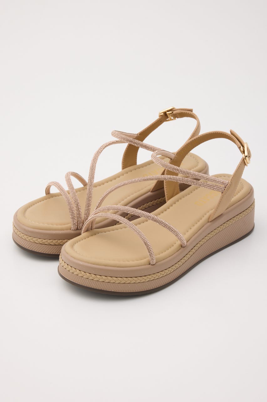 プルスコードプラットフォームサンダル P.GLD 22.0cm