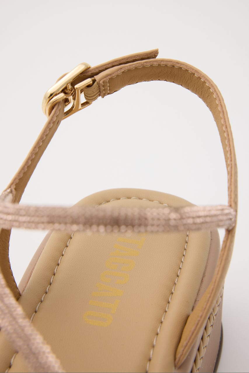 プルスコードプラットフォームサンダル P.GLD 22.0cm