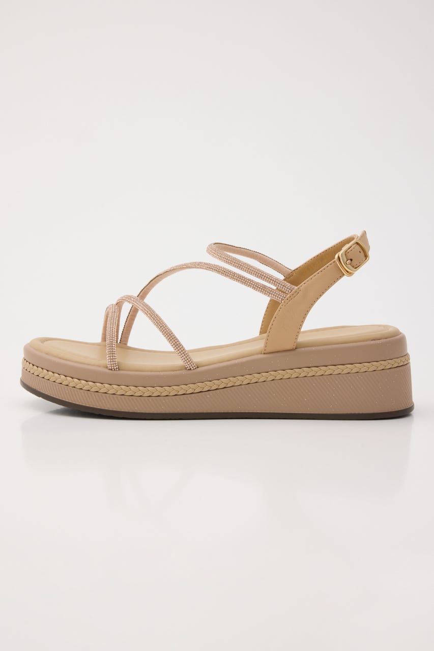 プルスコードプラットフォームサンダル P.GLD 22.0cm