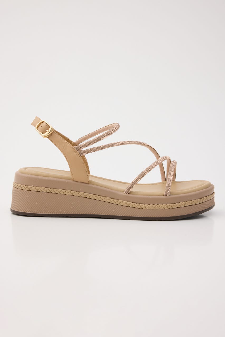 プルスコードプラットフォームサンダル P.GLD 22.0cm