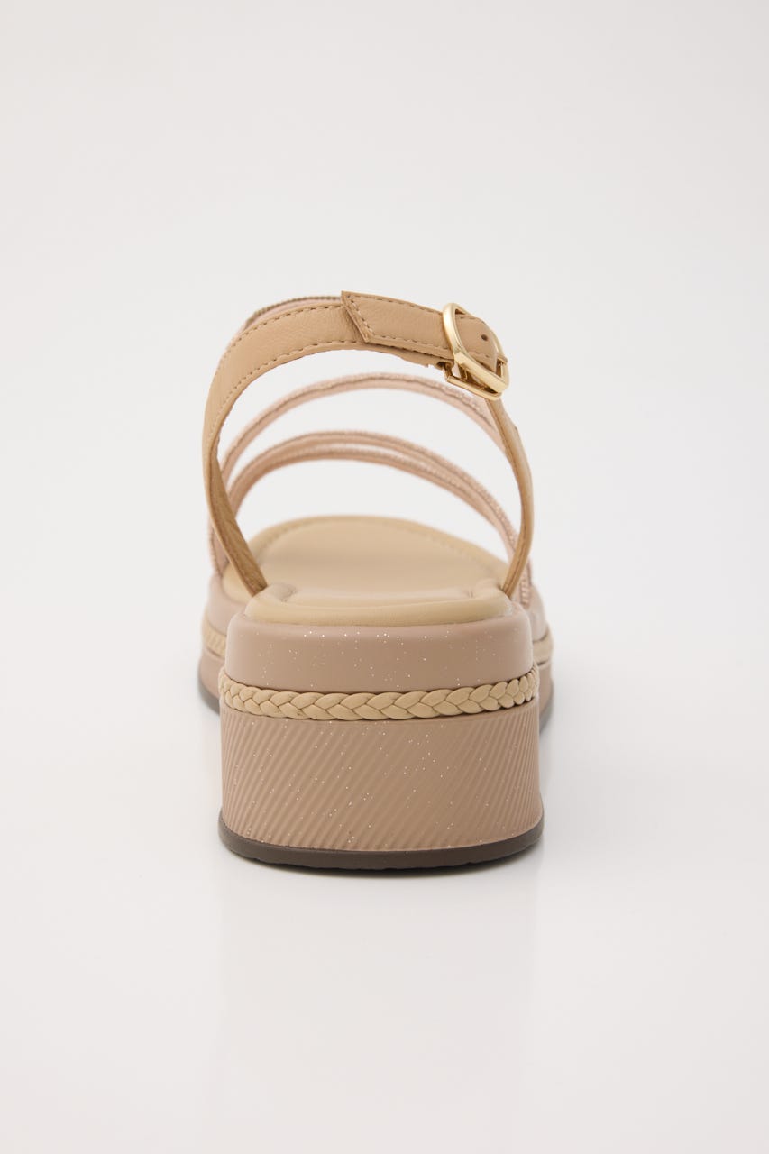 プルスコードプラットフォームサンダル P.GLD 22.0cm