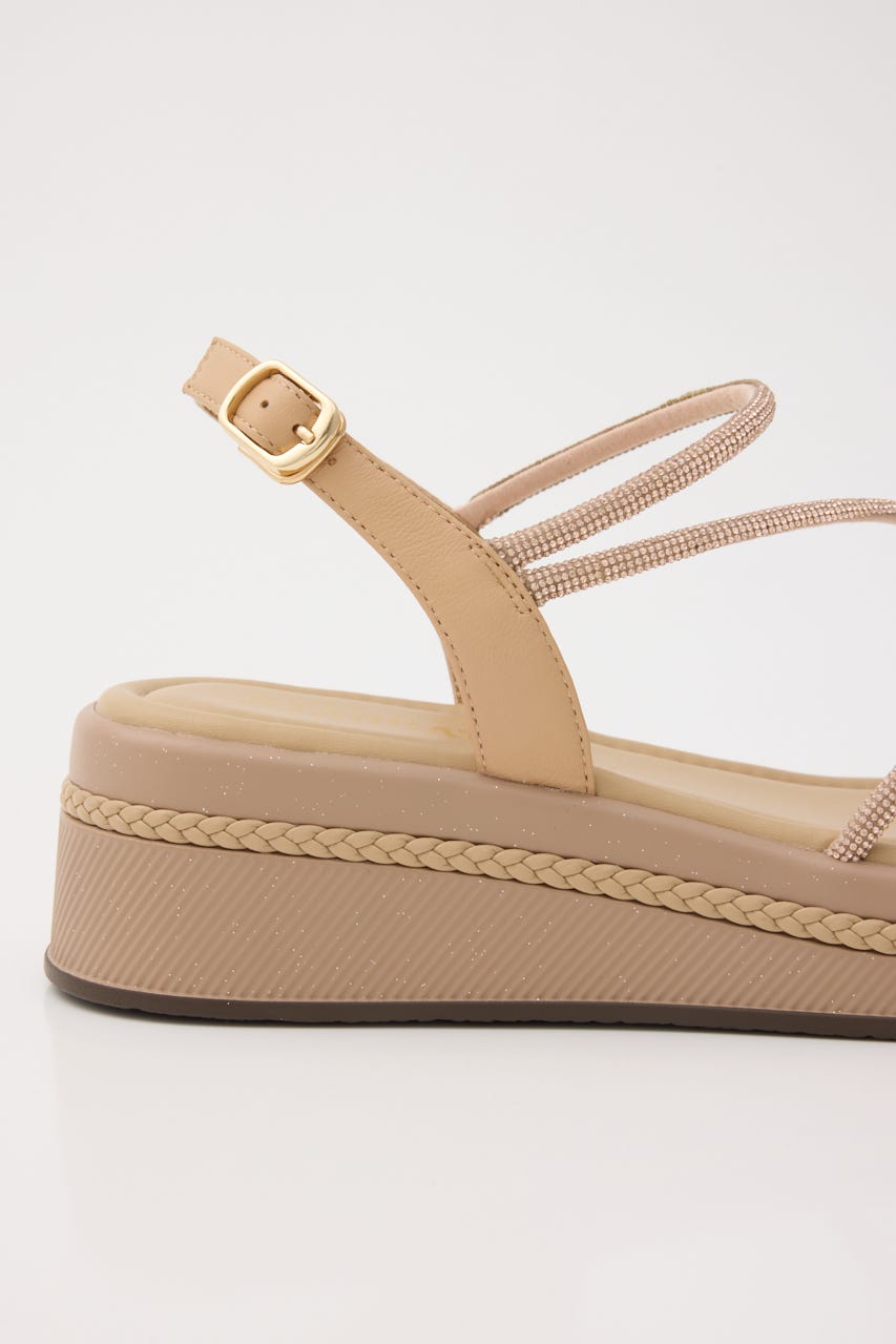 プルスコードプラットフォームサンダル P.GLD 22.0cm