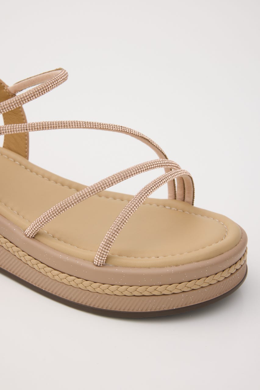 プルスコードプラットフォームサンダル P.GLD 22.0cm