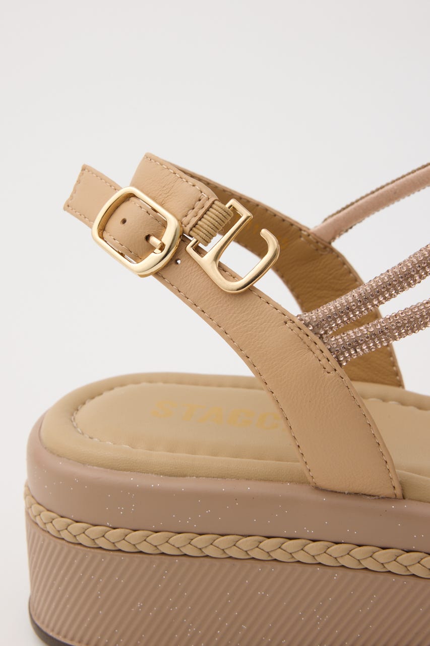 プルスコードプラットフォームサンダル P.GLD 22.0cm