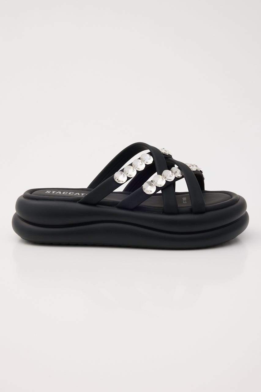 マペットフットベッドサンダル BLK 23.5cm