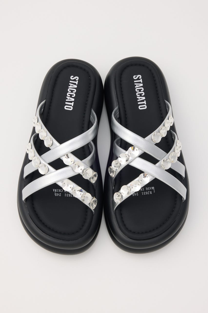 マペットフットベッドサンダル SLV 22.0cm