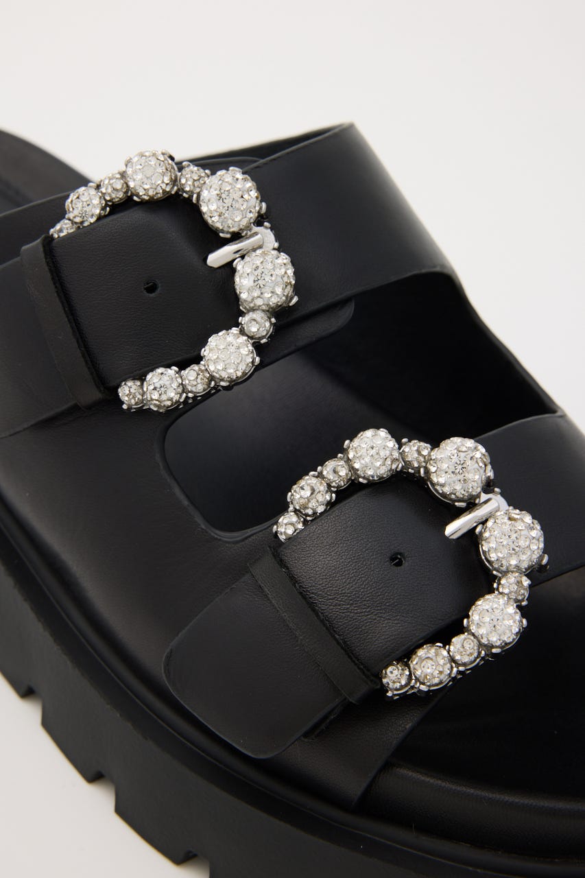 ピアスフィアコンフォートサンダル BLK 24.5cm