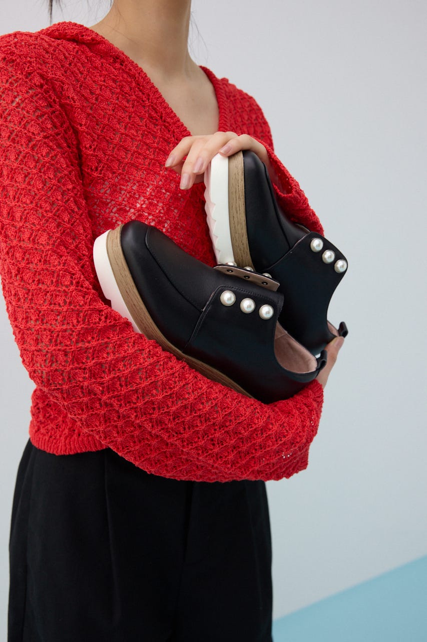 メイジーパールプラットフォーム BLK 24.5cm