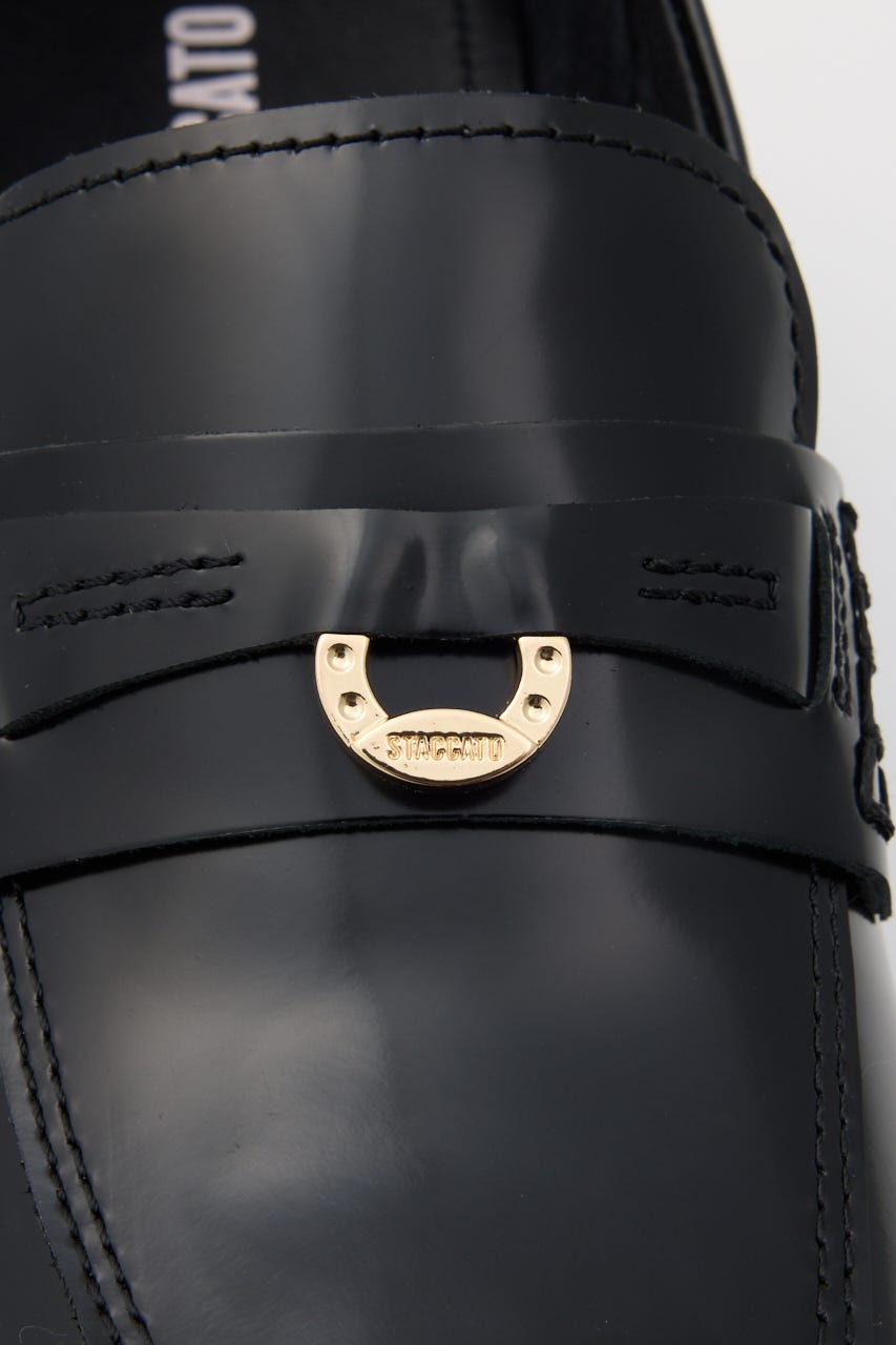 フーフボリュームソールローファー BLK 24.0cm