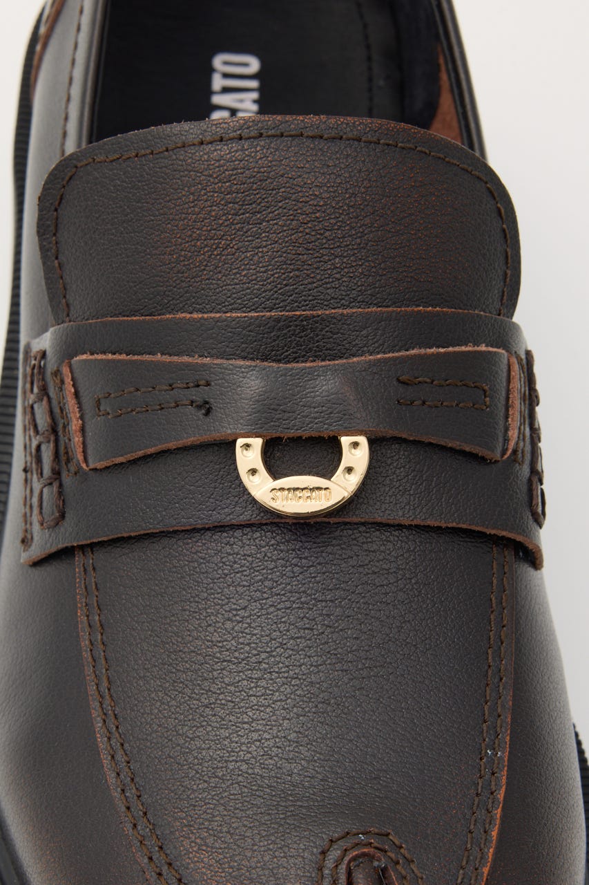 フーフボリュームソールローファー BRN 22.5cm