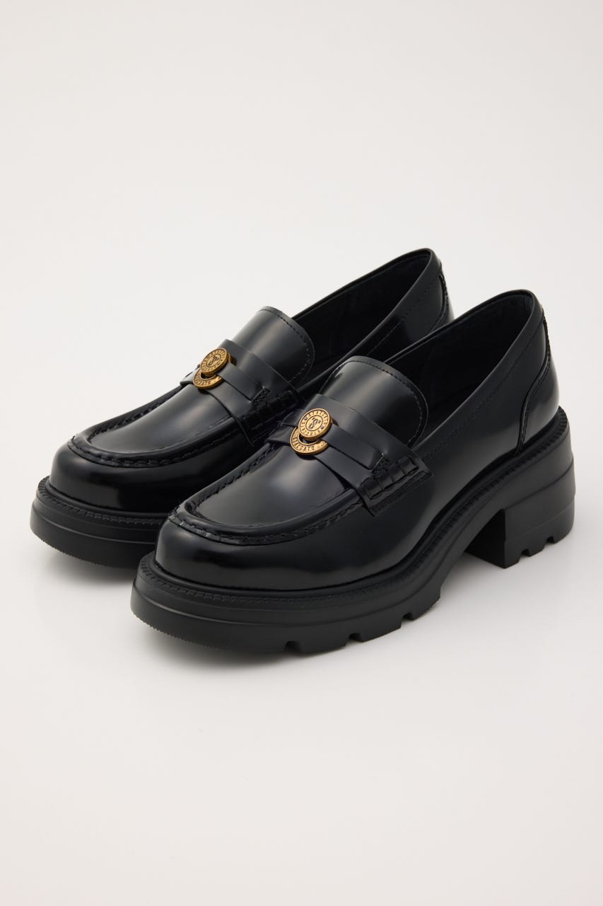 ボタンタンクソールローファー BLK 24.5cm