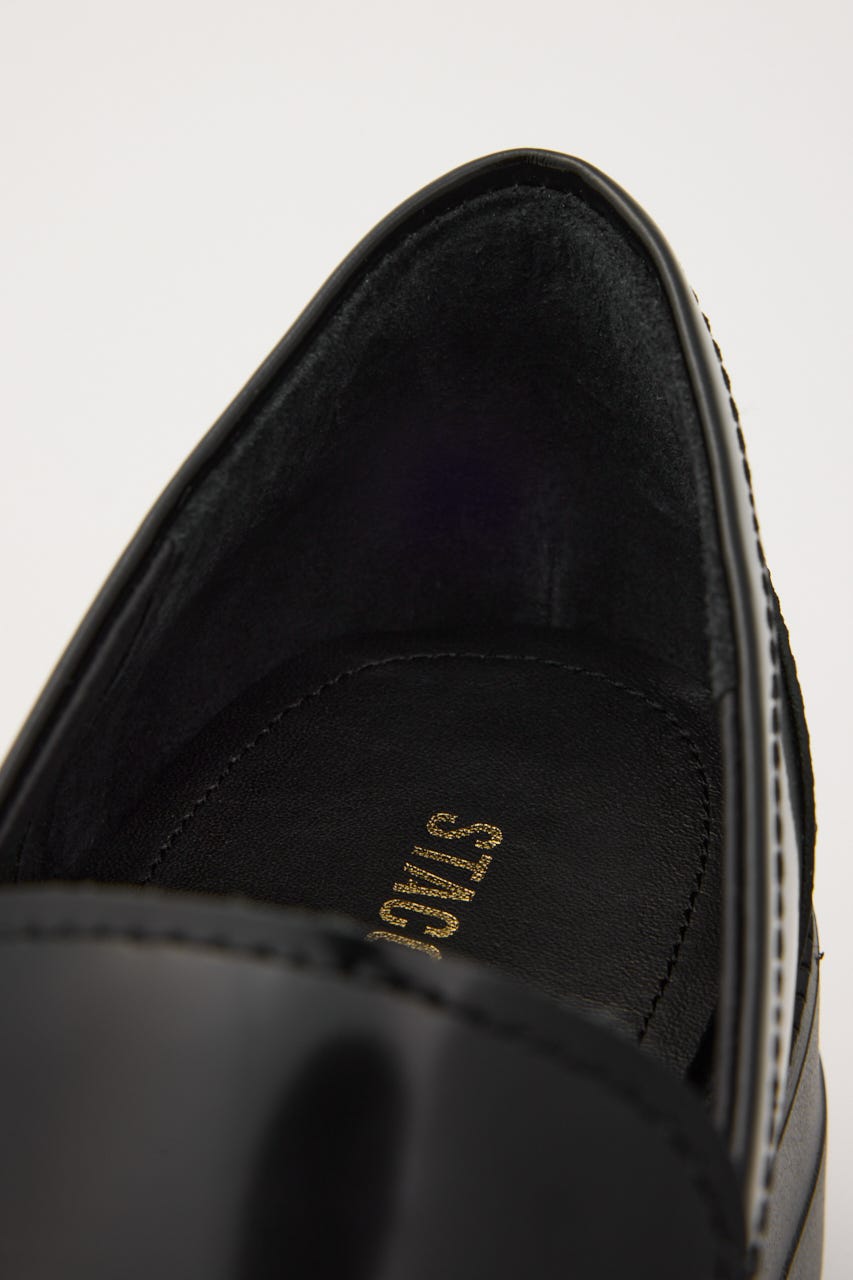 ボタンタンクソールローファー BLK 24.5cm